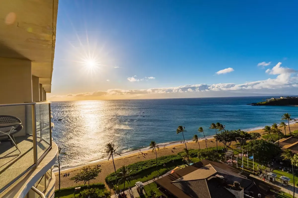 View of Lahaina coastline, Maui Hawaii